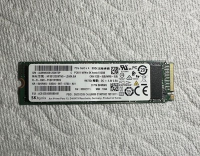 SK Hynix 512GB PC601 M.2 2280 NVMe PCIe Gen 3x4 SSD Solid State Drive