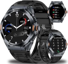 Military Smart Watch For Men(Call Receive/Dial)Rugged Fitness Tracker Waterproof
