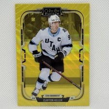 2025-26 O-Pee-Chee Platinum Neon Yellow Surge #76 Clayton Keller NHL