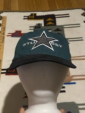 Vintage Stussy Capz 90s Star Logo Snapback Green Hat Made In USA