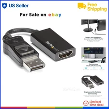 DisplayPort to HDMI Adapter Black 4K 60Hz Active DP 1.4 to HDMI 2.0 Video Con...