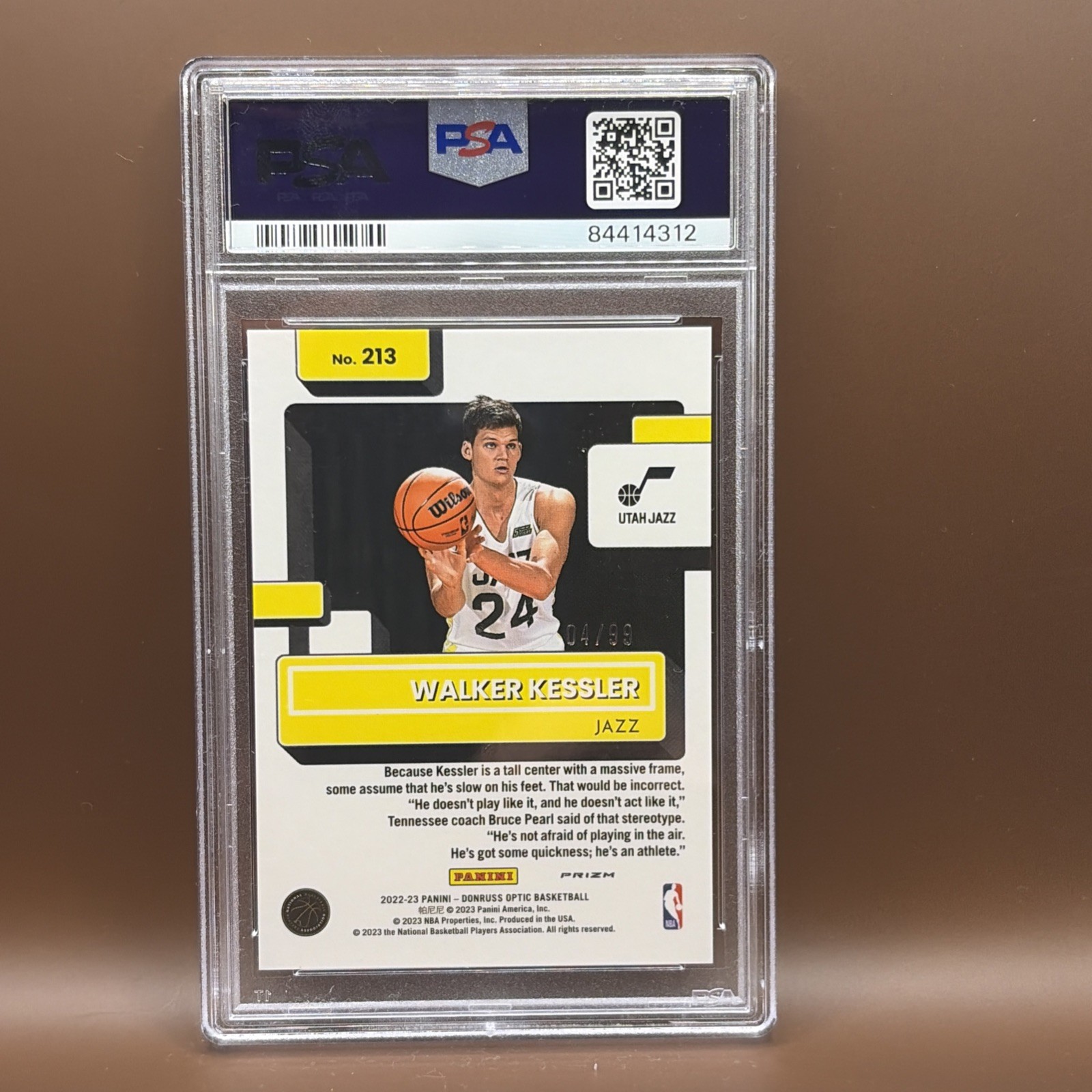 22-23 Optic RATED ROOKIE PURPLE FAST BREAK WALKER KESSLER /99 PSA 10 RC Lakers📈 view 2