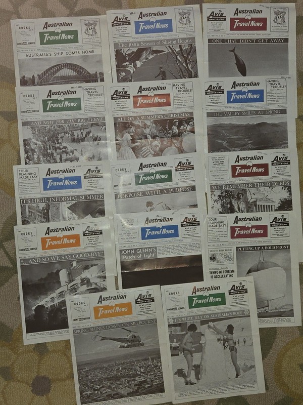 1961-62 Lot of 15 Australian Travel News Tourism Magazines