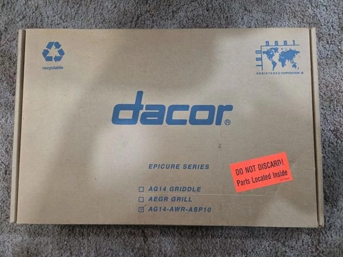 Dacor AG14-AWR-ASP10. Griddle,Simmer Plate,Wok Ring. Griddle Slightly Warpped  - product listing photo