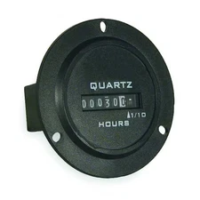 Trumeter 732-0001 Hour Meter, Dc Quartz, Round, 3 Hole