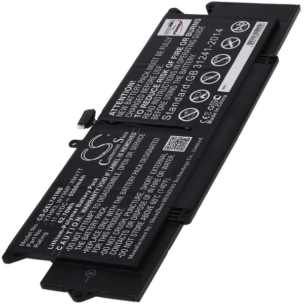 Akku Kompatibel Mit Dell Typ WY9MP 11,4V 5500Mah/62,7Wh Li-Polymer Schwarz-image