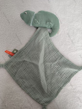 doudou caméléon plat lange vert bleu tout doux love TAO TAPE A L'OEIL