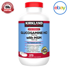 Kirkland Signature Extra Strength Glucosamine HCI 1500mg with MSM 375 Tablets