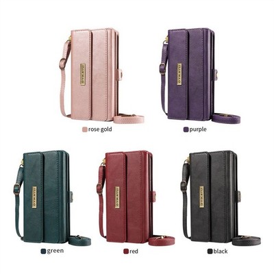 Leather Cash Card Wallet Phone Case For Samsung A54 A16 A05 S22 A56 A17 A35 A36