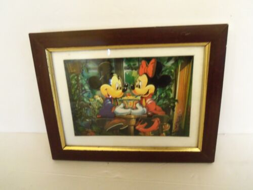 Disney's Shadow Box Mickey & Minnie Mouse Share Eisbecher Fotorahmen Vintage - Bild 3 von 4