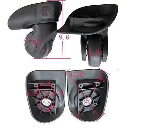 1 Paar A20 Mute Swivel Räder Koffer Gepäck Ersatzrollen für Reisetasche MJ - Bild 2 von 11