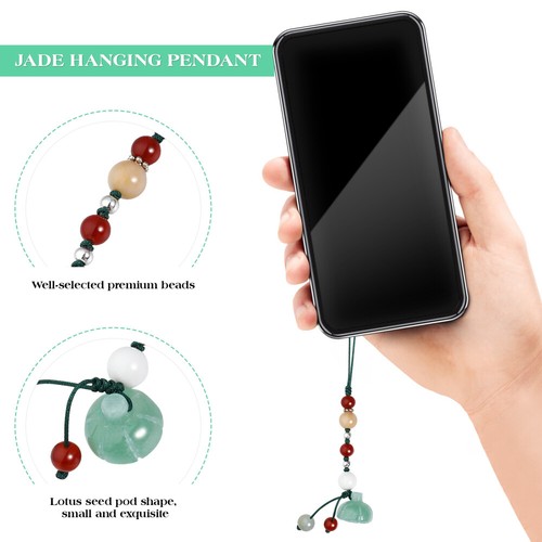 Jade Lotus Anhänger Fräulein Telefon Schmuck Telefonanhänger Süß - 第 11/12 張圖片