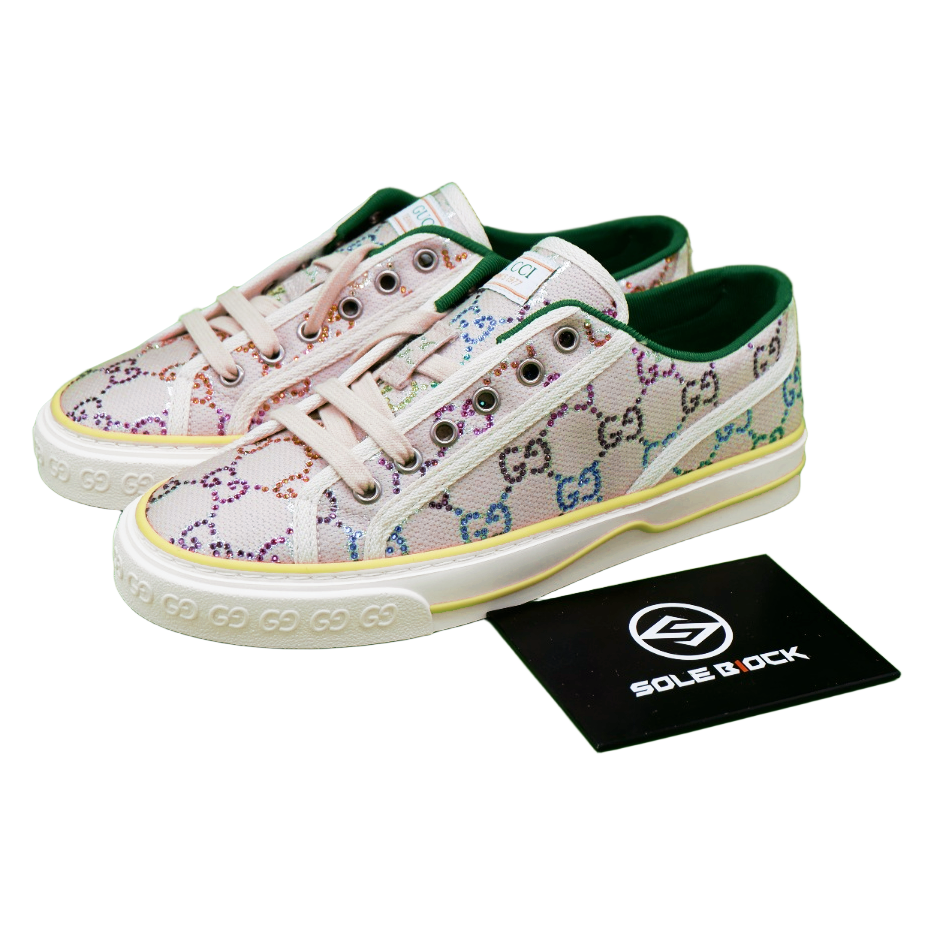 Gucci Tennis 1977 Canvas Casual Fashion Sneakers Women's White
