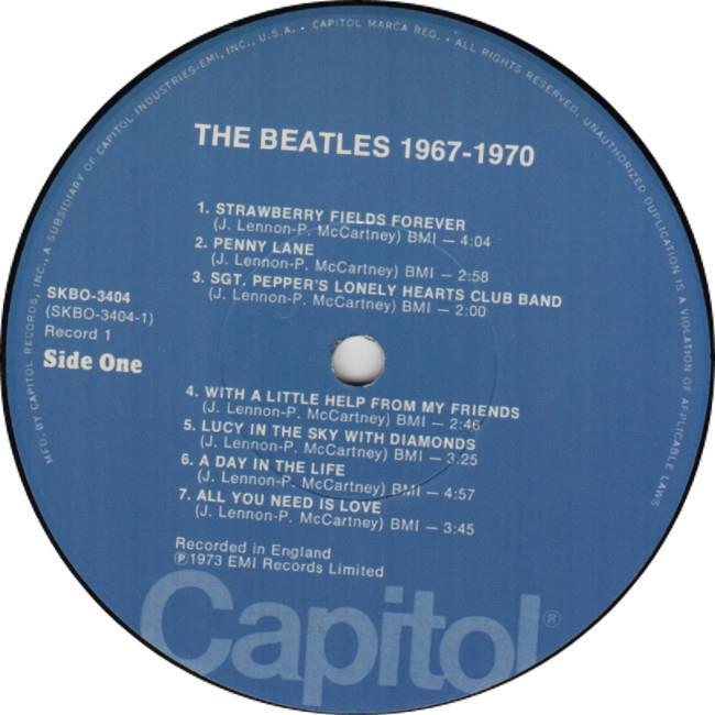 BEATLES 1967-1970 US 1976 re of 1973 2lp + printed innersleeves
