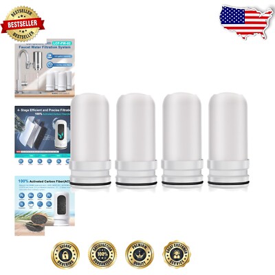 Advanced Activated Carbon Filters for Purified Water Taste - 4 Filters Pack