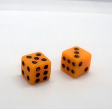 10 Mini Würfel Kantenlänge 8 mm 0,8 cm Farbe orange Miniwürfel klein Neu