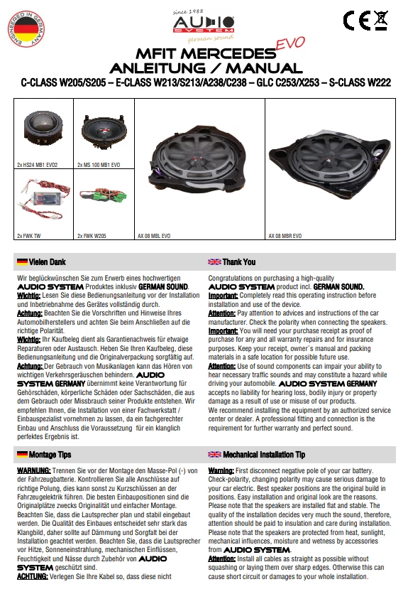 Auto Lautsprecher MERCEDES Audio System MFIT  GLC SUV X253 EVO SET--- - Bild 3 von 4