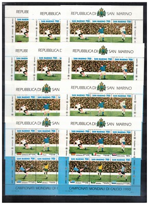 Dealer Stock San Marino 1990 MNH** World Cup Italy '90 s/s (X10
