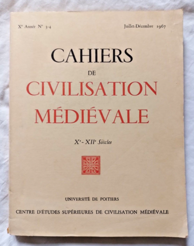Cahiers de civilisation médiévale Xe - XIIe N° 3 - 4 1967 Moyen Age Histoire - Afbeelding 1 van 3
