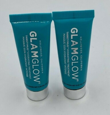 GLAMGLOW THIRSTYMUD Hydrating Treatment set of 2 10g / 0.35 oz Travel FREE SHIP