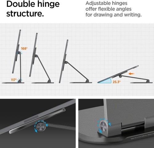 Spigen Double Hinge OneTap Tablet Easel Stand Adjustable *NEW Damaged Box* - Afbeelding 6 van 9