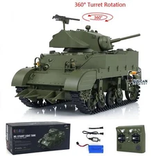 US Stock 1/16 US Stuart M5A1 British VI Light Tank RTR High Speed Sound Lights
