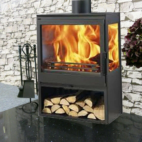 Wood Burning Multi-fuel Stove Onyx Tri Vision 3 Sided Contemporary Stove  8426964186956 | eBay