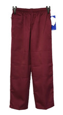 BNWT Boys Sz 10 LW Reid Brand Maroon Double Knee Elastic Waist School Pants