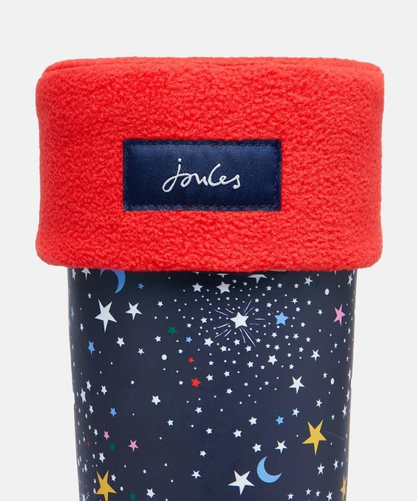 NWT New Joules Welton Red Fleece Tall Rain Boot Rainboot Welly Inserts Socks image 3