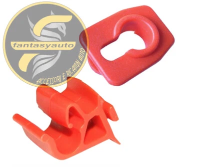 NOBRAND Fiat - Lancia - Alfa Romeo Kit 2 Mollette Fissaggio Fermo Asta Cofano Anteriore