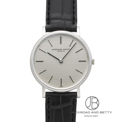AUDEMARS PIGUET Round 18K white gold Cal.2001 silver dial 33.5 mm 1960s watch