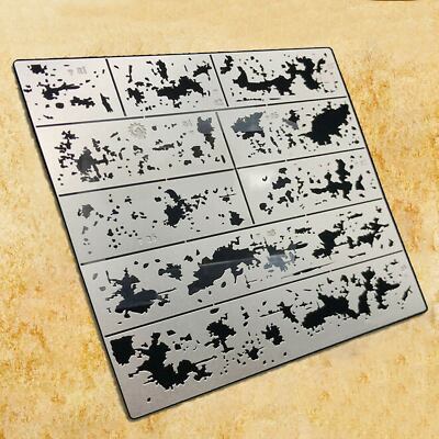 for 1/32 1/48 1/72 Model Chipping Effects Leakage Spray Stencil Template Model