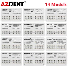 AZDENT Plus Brackets Soportes ortodoncia dental mini/estándar Roth/MBT 022/018