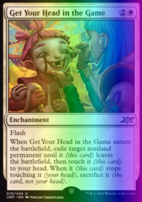 MTG Magic the Gathering Get Your Head in the Game (10/654) Unfinity NM FOIL