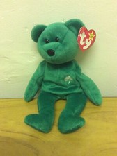 Vintage Beanie Babies Irish  Plush Bear- “Erin” St. Patricks Day March 17th.1997