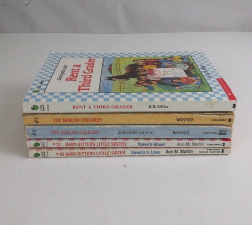 Vintage Lot of 5 Children's Chapter Books Paperback Scholastic Novels - Picture 2 of 12