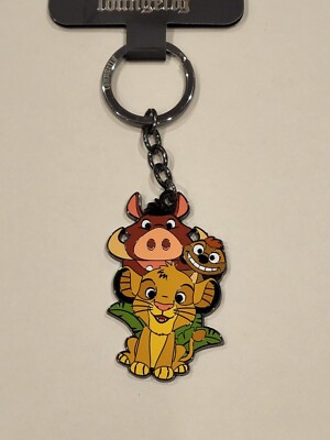 Loungefly Disney The Lion King Simba Pumbaa Timon Trio Keychain NEW