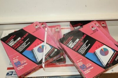300 C-Line 62037 Standard Clear Poly Sheet Protectors 8.5'' x 11'' 6 at 50 Per Box
