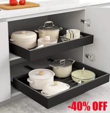Pull Out Cabinet Organizer Slide Out Drawer Storage Shelves Extendable Kitchen