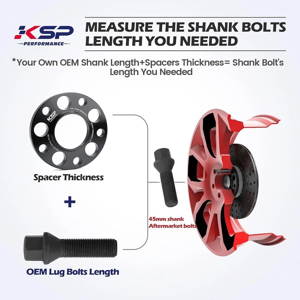 KSP 10 piezas M14x1.25 pernos de tuerca extendidos asiento cónico vástago de 45 mm para BMW I3 I8 M5 M6 Foto 4 de 4