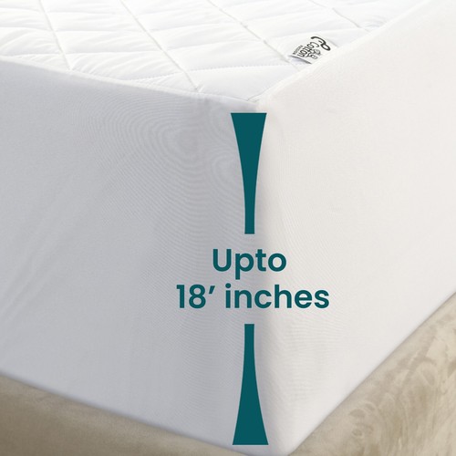 Quilted Mattress Protector Waterproof Pad White Color Comfortable Mattress Cover - Picture 46 of 64