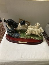 Border Collie Dog Herding Sheep Figure,Sheepdog ornament,The Juliana Collection