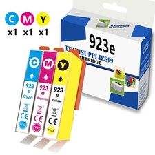 3PK HP 923e Ink Cartridge 923 923XL for Office Jet Pro 8135e 8138e 8120e CMY 