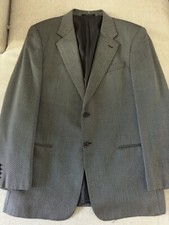 Giorgio Armani COLLEZIONI Made in Italy Herringbone Notch Lapel Wool Jacket 44L