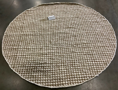 BEIGE / IVORY 6' X 6' Round Flaw in Rug, Reduced Price 1172665033 NAT349B-6R