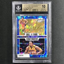 2018-19 Contenders Optic Kobe Bryant Hall Of Fame Blue Cracked Ice No 8 Bgs 10 2