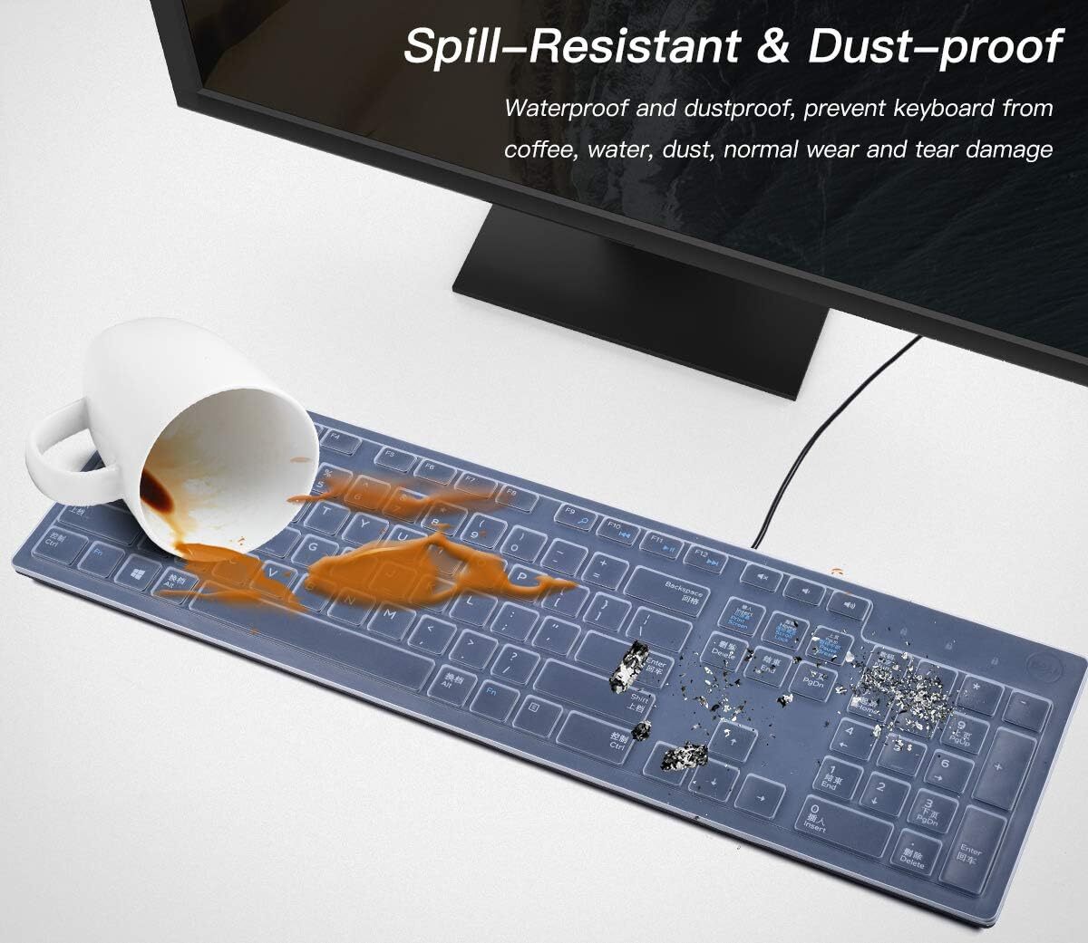 Skin for Dell KM636 Wireless Keyboard & Dell KB216 Wired Key Keyboard Protector
