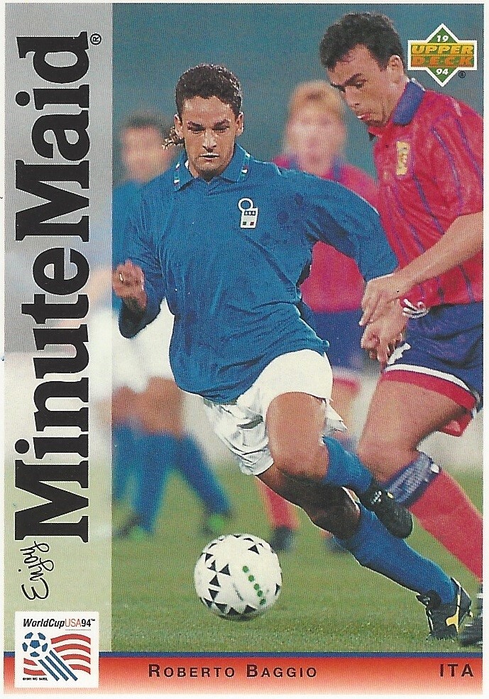 1994 Upper Deck World Cup Minute Maid #13 Roberto Baggio