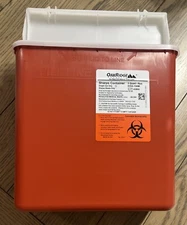 6 PACK! Sharps Container 5 Quart Red Medical Waste Needle Disposal