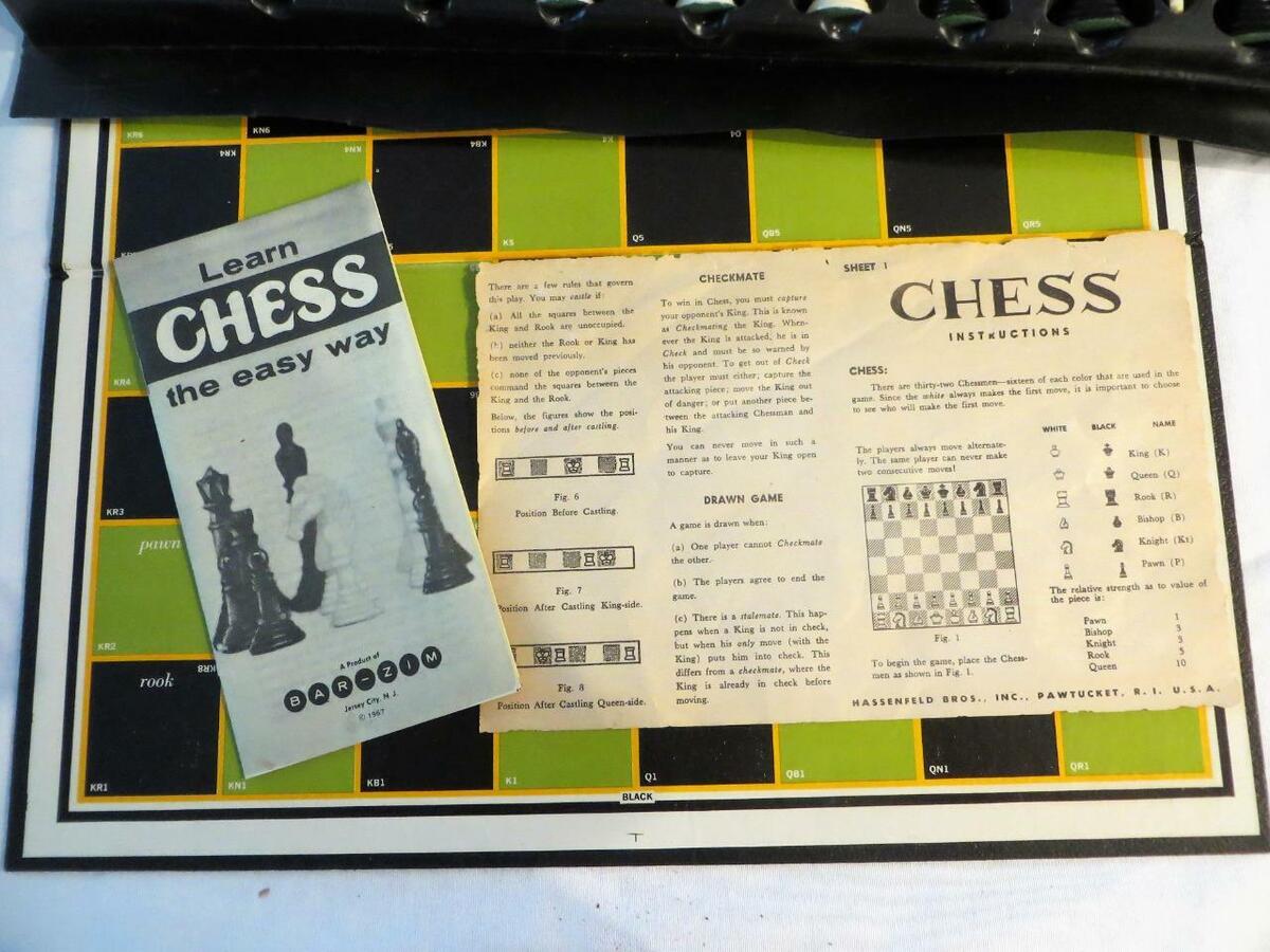 Learners Chess Easy Way 15 Learning Board Chessmen Bar Zim 1967